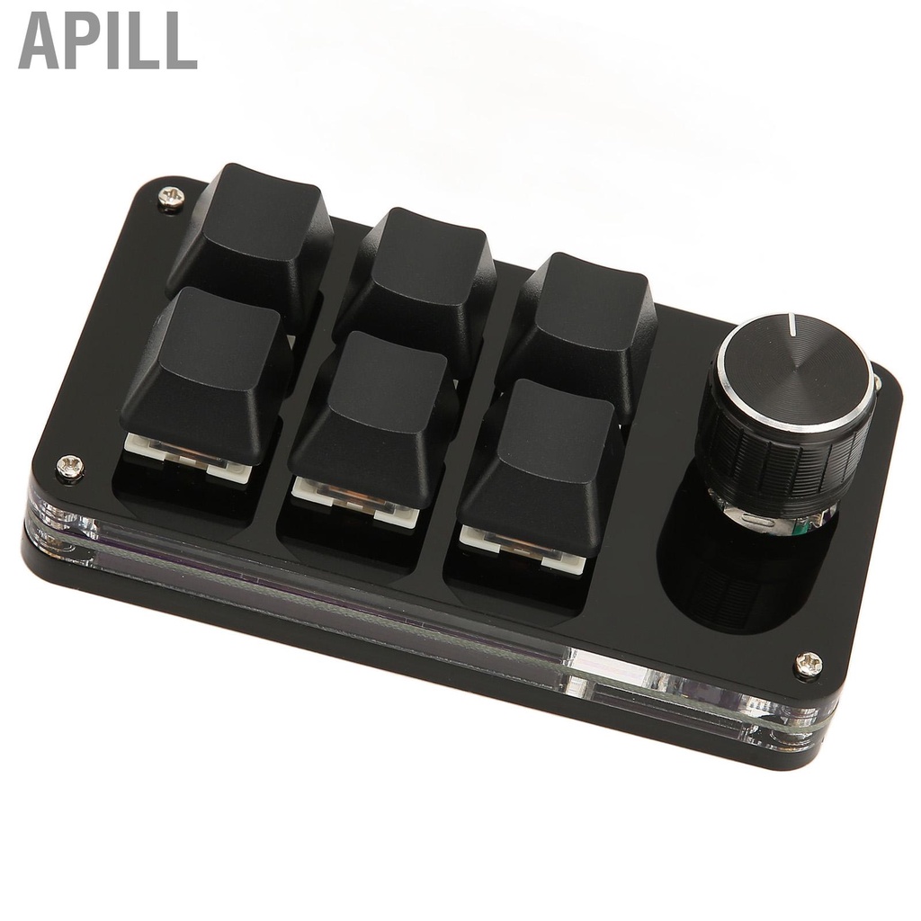 Apill 6 Key Mini Keypad With Knob USB Keyboard OSU Gaming Programmable HOT