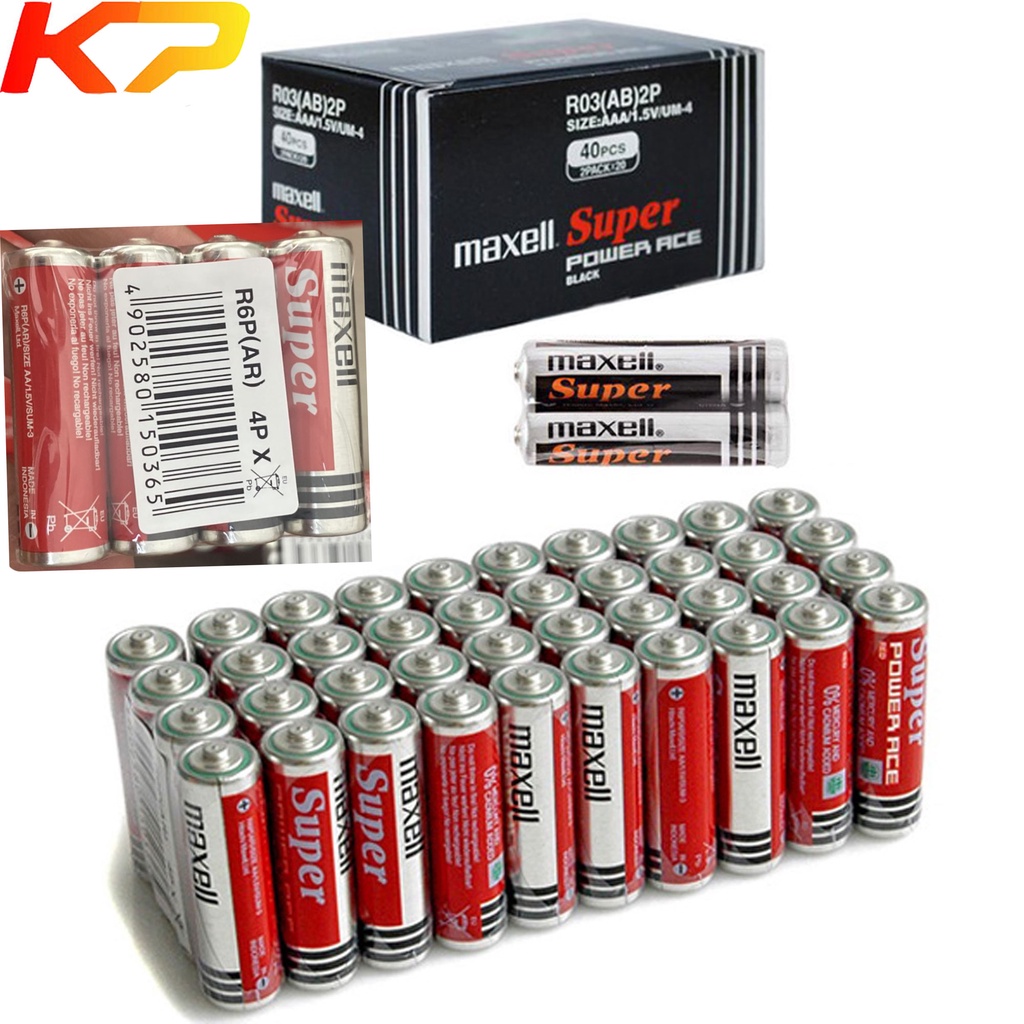 Pin AA 1.5v Maxell R6P4P Super Power ACE _