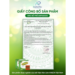 [HẾT HO-HẾT MŨI-HẠN CHẾ KHÁNG SINH] siro ho bổ phế ANPHAKIDS Viện Hàn Lâm