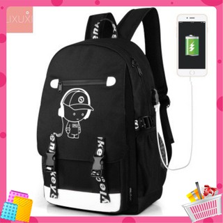 Balo Nam Dạ Quang Phát Sáng Có Sạc USB,  Balo Đi Học BOY MUSIC Hot Trend 2019