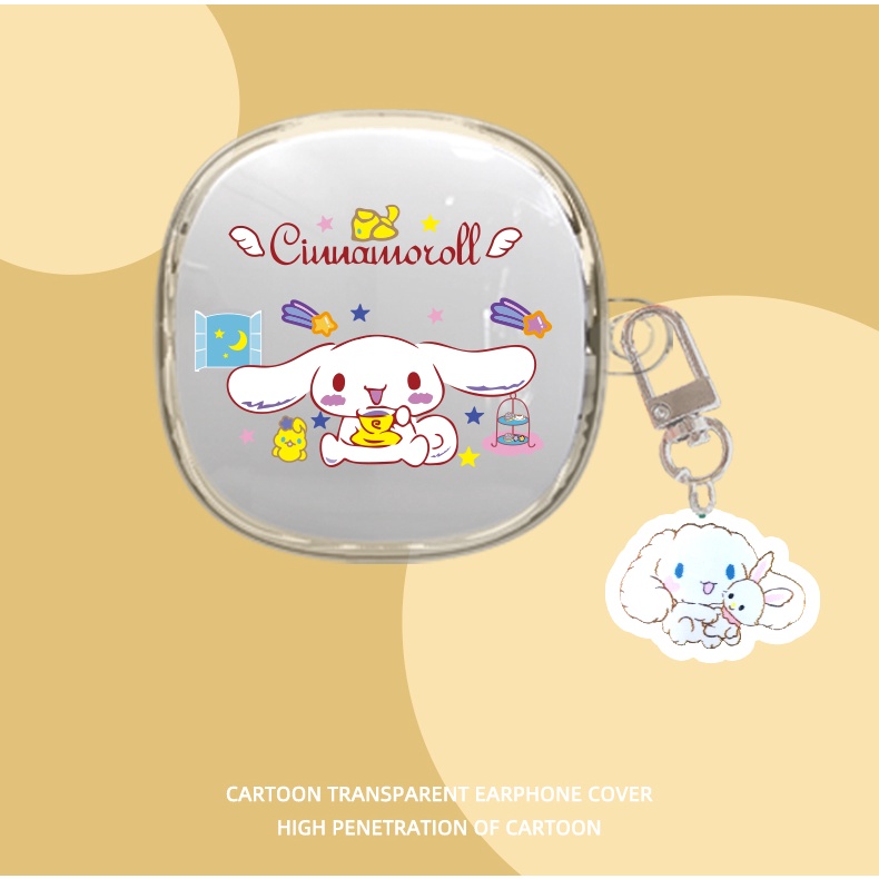 Vỏ Bọc Hộp Sạc Tai Nghe Baseus Bowie Wm02 Bằng TPU Mềm Trong Suốt Chống Sốc Kèm Móc Treo