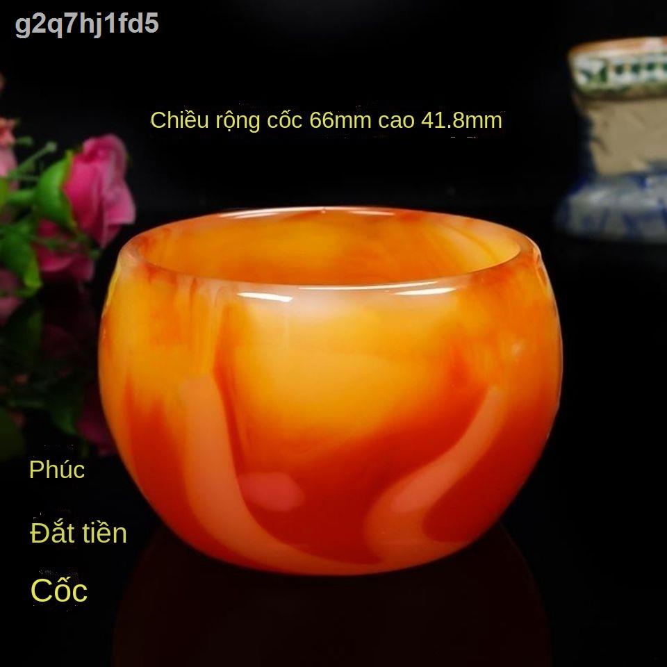 ✾❀Mã não Ngọc sứ Tách trà Cốc chủ Thủy tinh dày tráng men đơn lớn Kung Fu