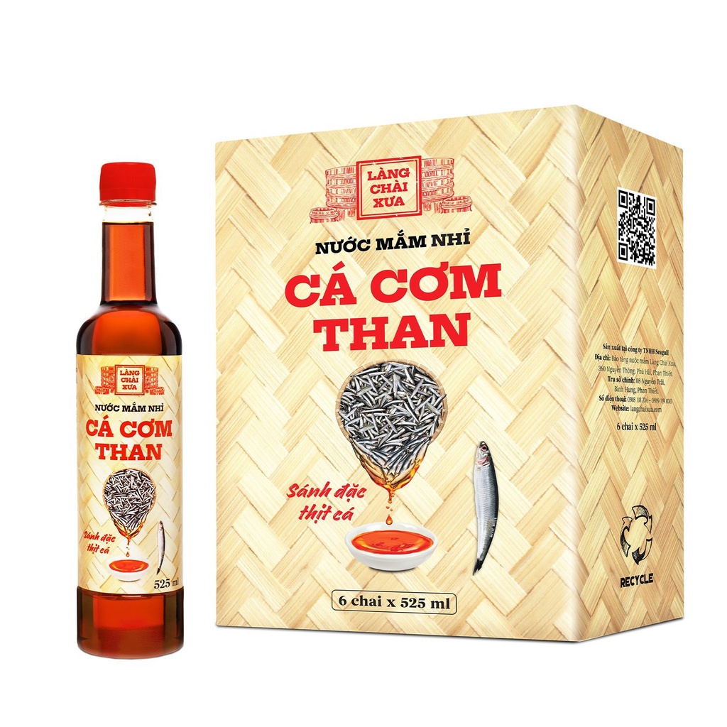 [Combo 4 Chai] Nước Mắm Nhỉ Làng Chài Xưa Cá Cơm Than, Tôm Biển, Cá Cơm Vàng Ruột Đỏ, Chay 3 trong 1 525ml/chai nhựa