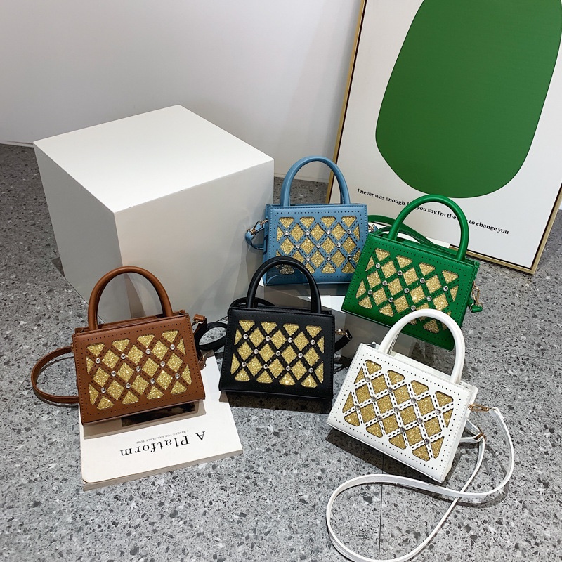 Túi xách nữ JASMIN NOIR phối đinh tán thiết kế rỗng độc đáo