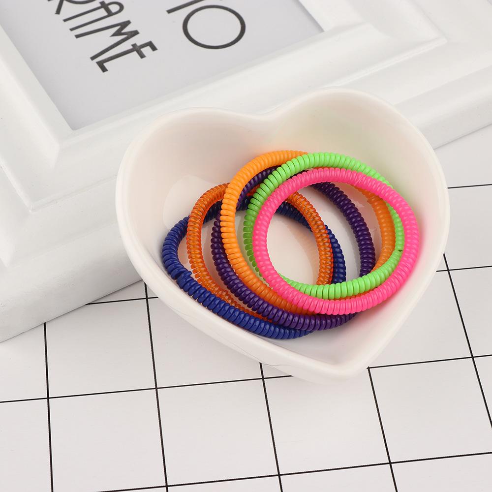 Set 20 Dây Cột Tóc Lò Xo Siêu Mỏng Co Giãn Cho Nữ