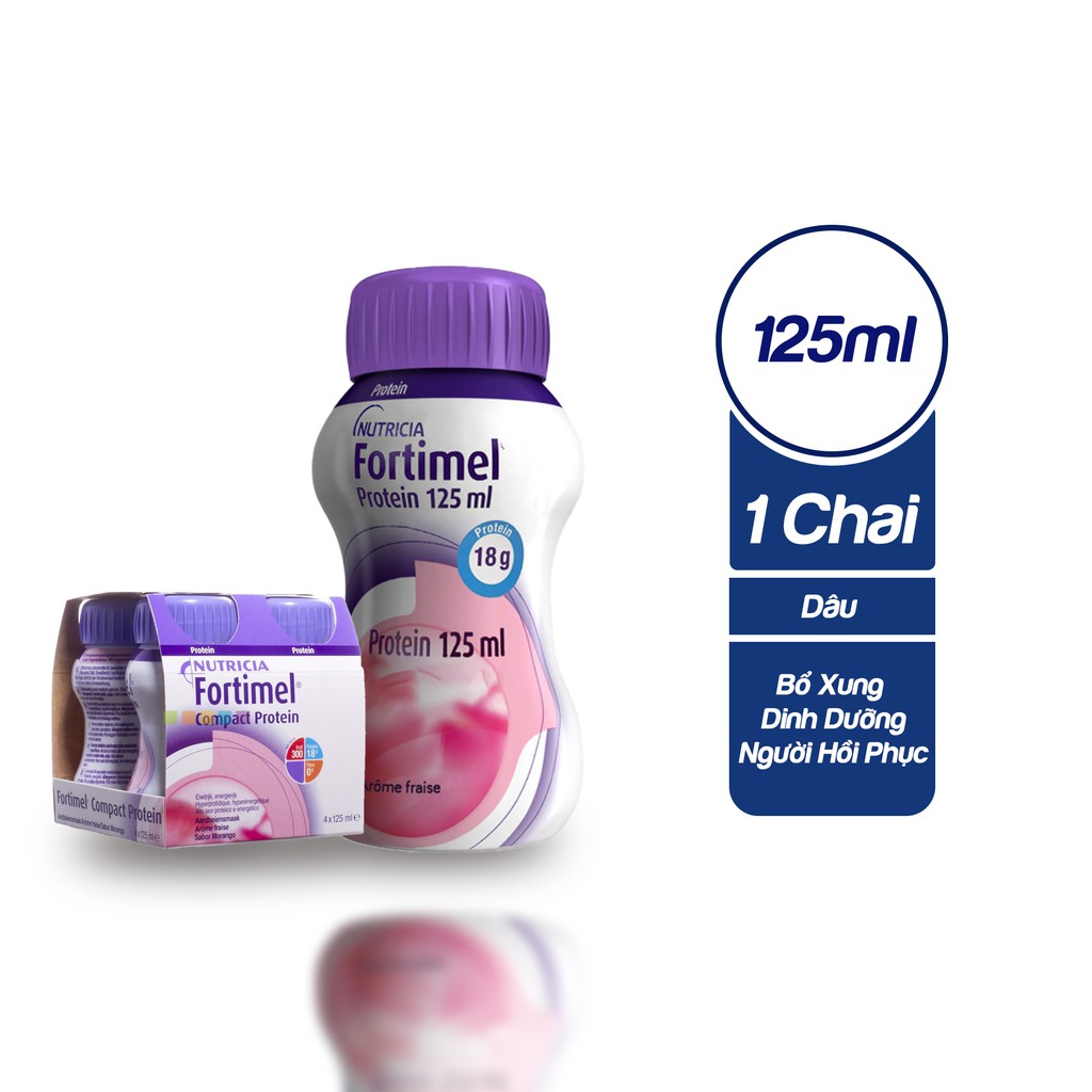 Sữa Nước Fortimel Vị Dâu Và Vani 1 Lốc 4 Chai - Dành Cho Người Hồi Phục