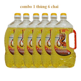 Thùng Dầu thắp đèn cát tường lưu ly 2 lít - gồm 6 chai