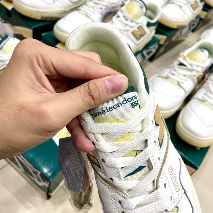 Giày New Balance Nb550 'Green Yellow' Phối Màu Trắng vàng.