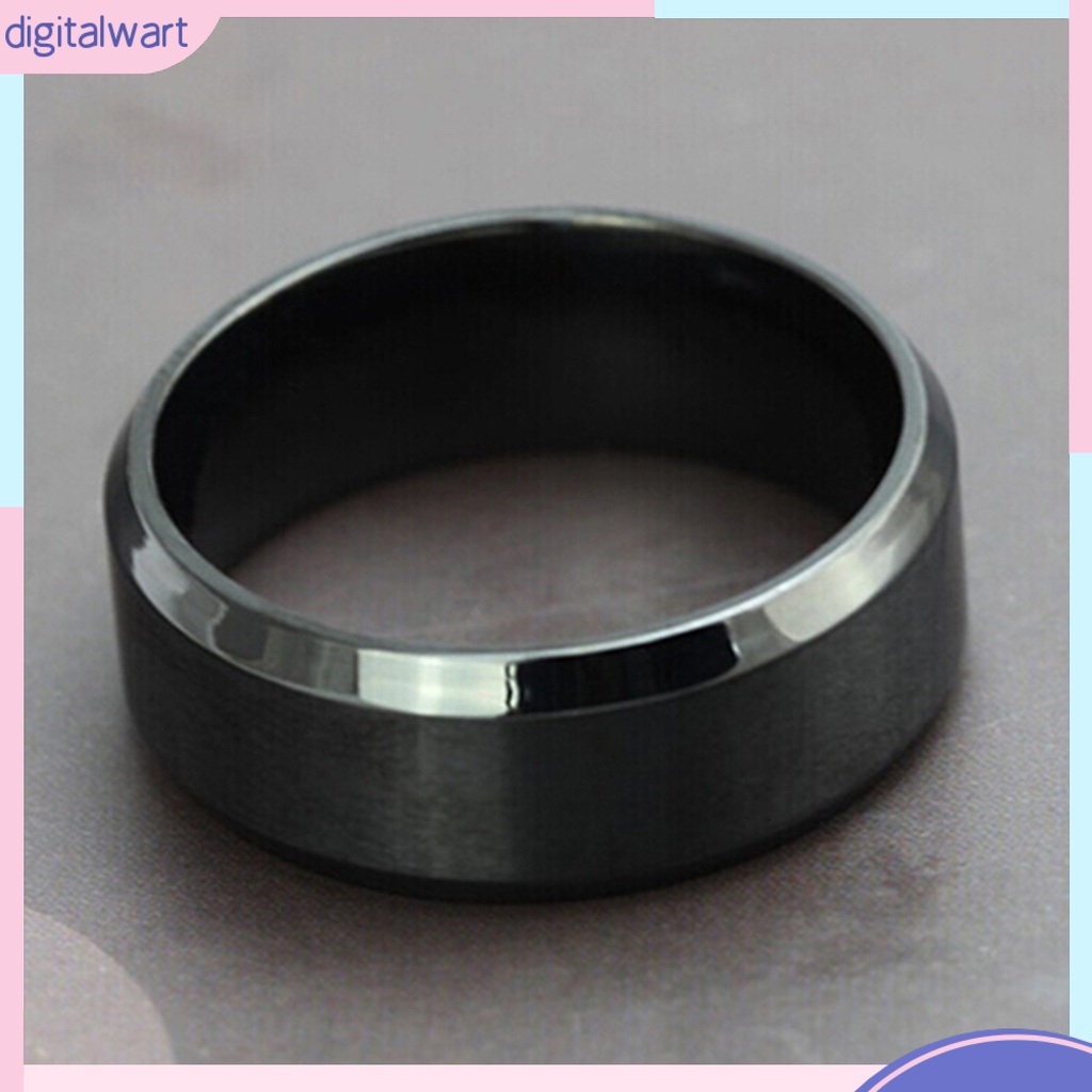 Nhẫn cưới chất liệu thép titanium đường kính 8mm cho cặp đôi