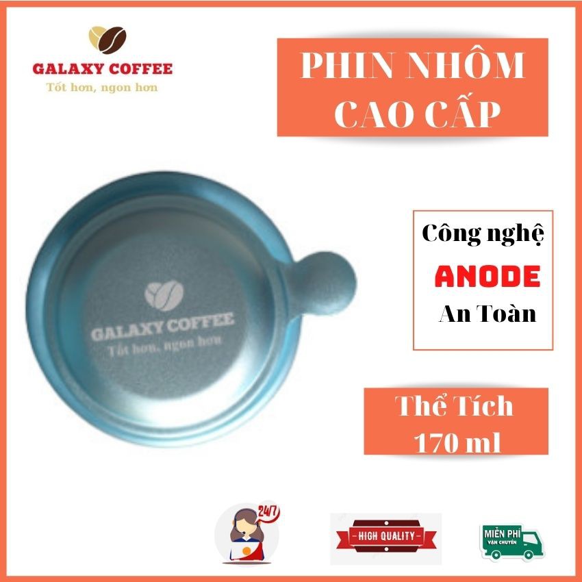 Phin Pha Cà Phê Nhôm Cao Cấp Công Nghệ ANODE 25g, Phin cafe màu, GALAXY COFFEE PHINN1, Tặng 20k Phí VC