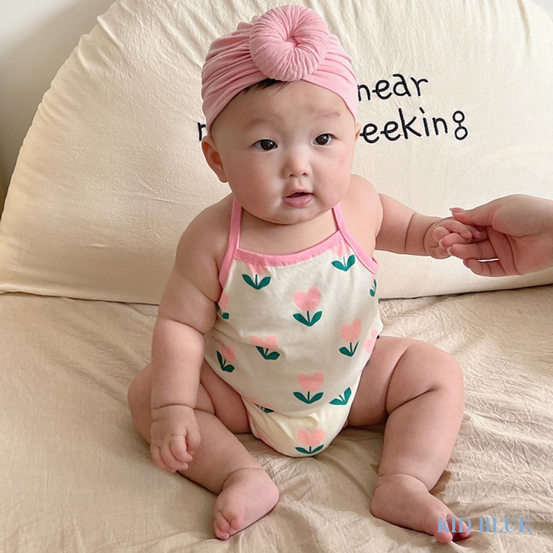 Bộ Áo Liền Quần Hai Dây Thời Trang Mùa Hè Cho Bé Gái