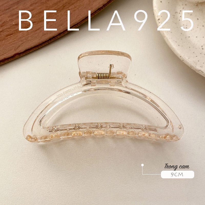 Kẹp tóc Bella 925 cạp tóc nhựa cứng cao cấp chữ D 9cm Hàn quốc