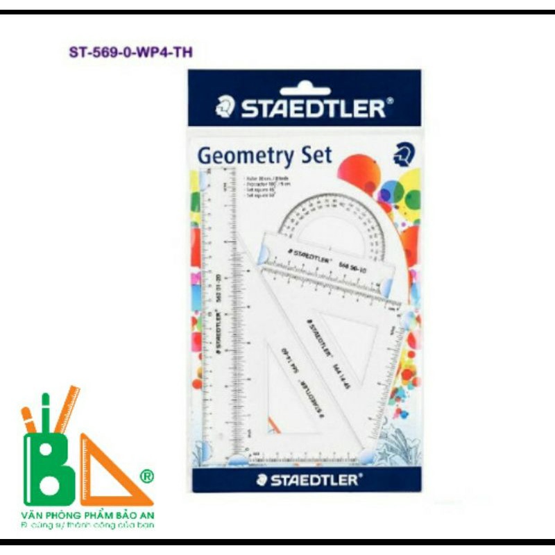 Bộ Thước Kẻ Học Sinh Staedtler 569-0WP4 (Bộ 4 Món)