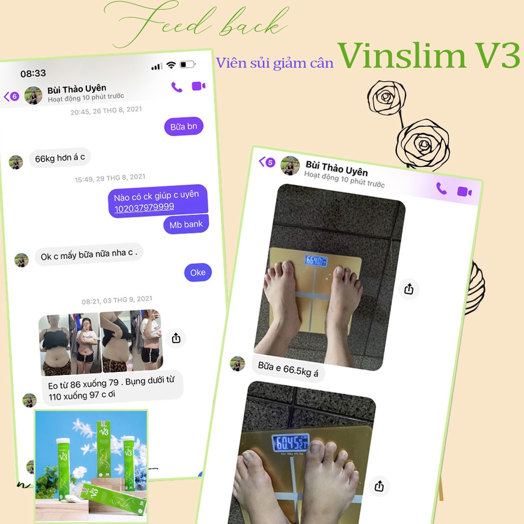 Vinslim V3 Viên Sủi Giảm Cân nhanh cấp tốc an toàn detox không phải thuốc giảm cân