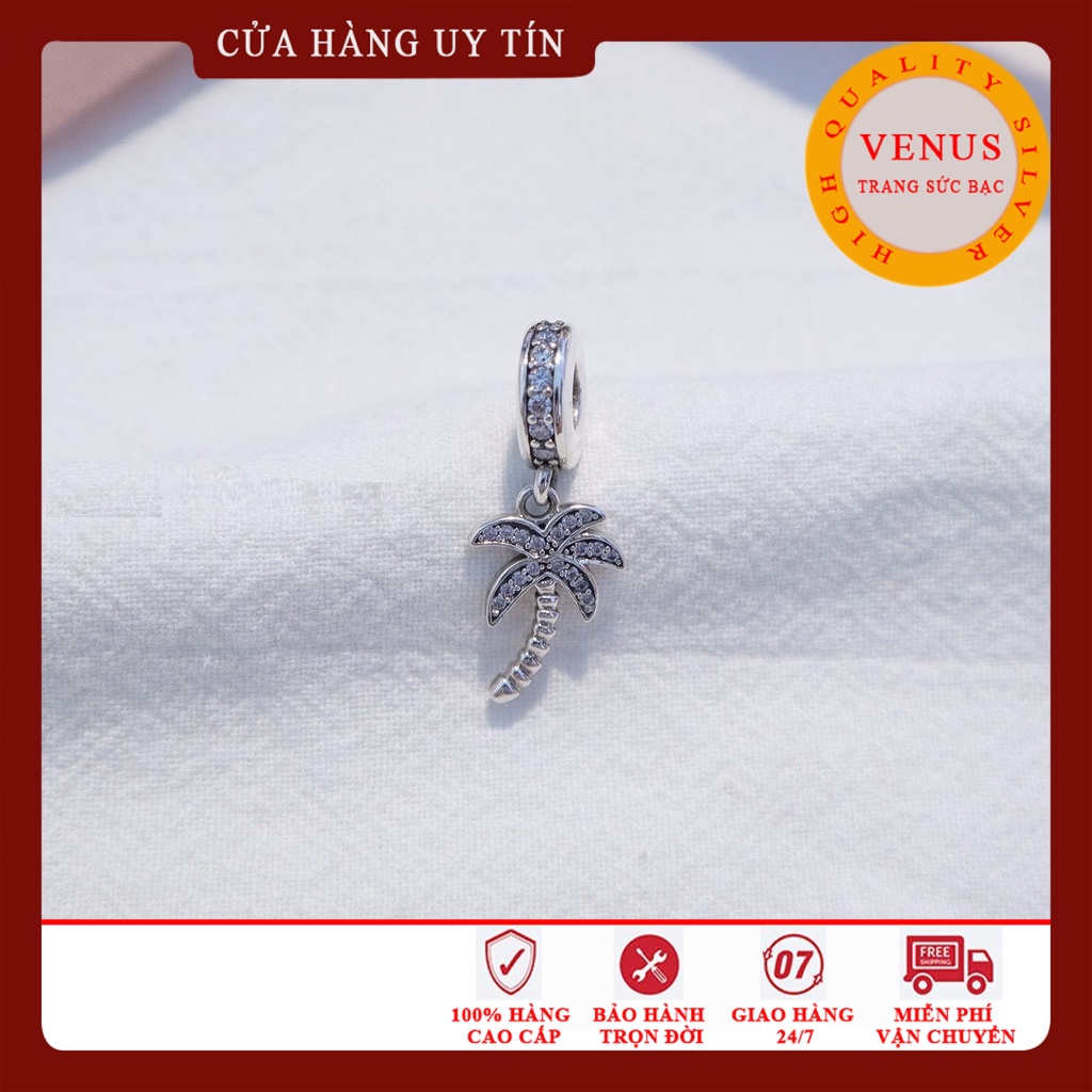 [Charm bạc 925 cao cấp] Charm treo cây dừa- Mã sản phẩm VENUSDUA