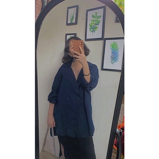 Áo blazer xanh than