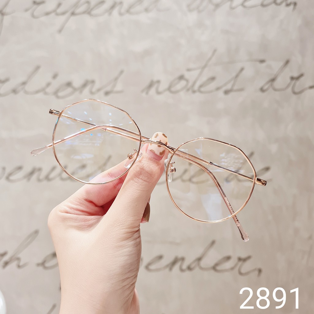 Gọng kính cận nam nữ Lilyeyewear mắt tròn kim loại thanh mảnh màu sắc thời trang 2891 | BigBuy360 - bigbuy360.vn