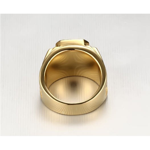 Nhẫn Nam Titan khắc Rồng sang trọng vĩnh viễn không đen-BM55