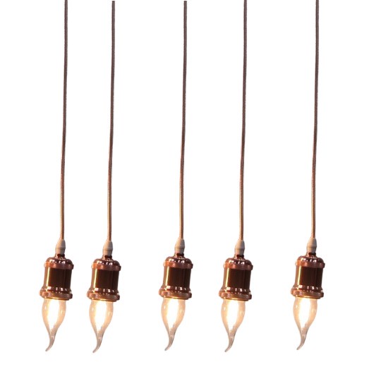 Bộ 5 dây đèn thả cổ điển bóng Led Edison hình nến C35 4W