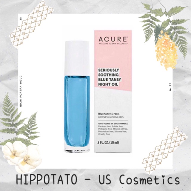 🌸 Acure Seriously Soothing Blue Tansy Night Oil - Dầu dưỡng cấp ẩm dịu da - Minisize