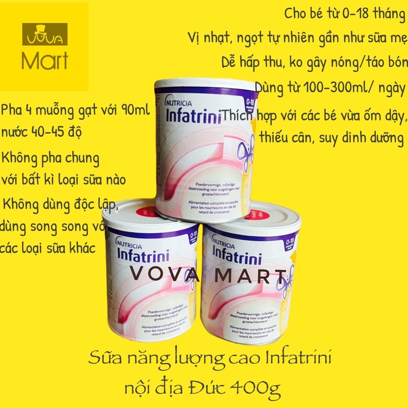 Sữa Infatrini 400g Nội địa Đức cho trẻ từ sơ sinh