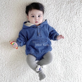 Body jean lót lông siêu ấm áp cho bé vào mùa đông.Đủ size 5-15kg bodysuit cho bé trai