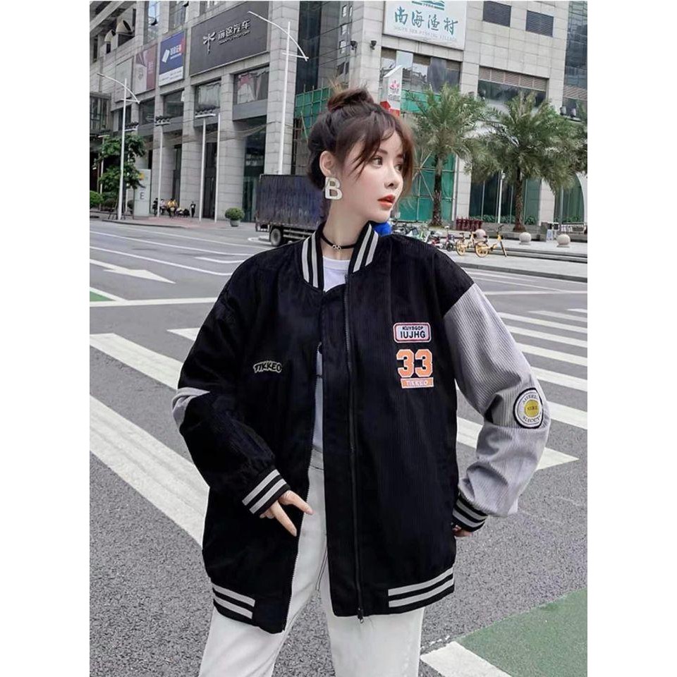 Áo khoác nữ nam bomber unisex áo bomber chất nhung tăm 33 Mophus MB004 | BigBuy360 - bigbuy360.vn