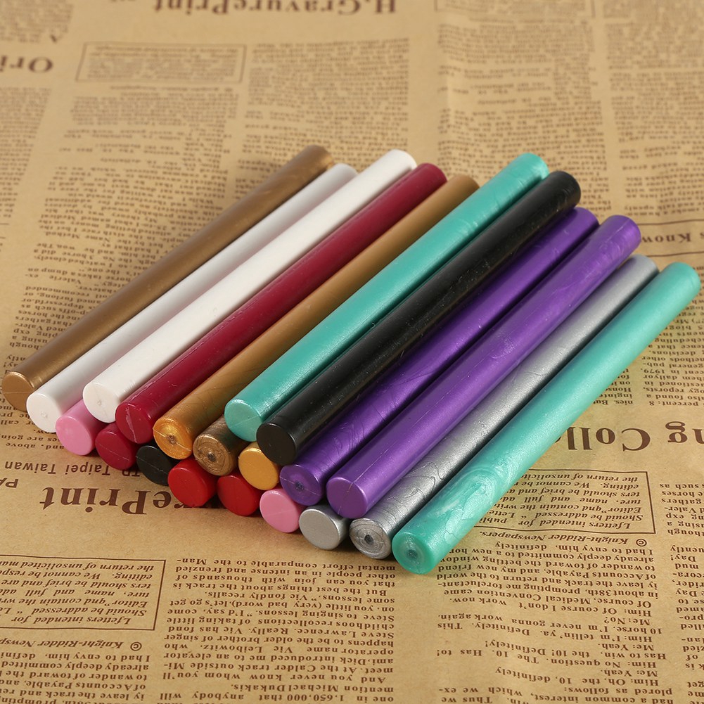 5 que sáp làm con dấu vintage trang trí thiệp cưới/ sinh nhật 10 màu lựa chọn