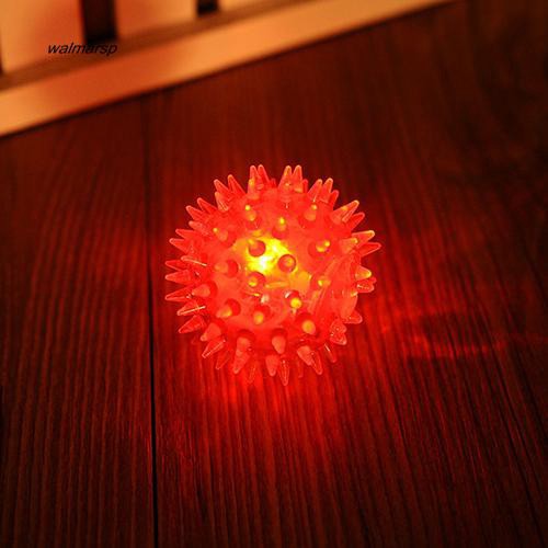 Bóng gai cao su đèn LED đồ chơi cho thú cưng gặm 0