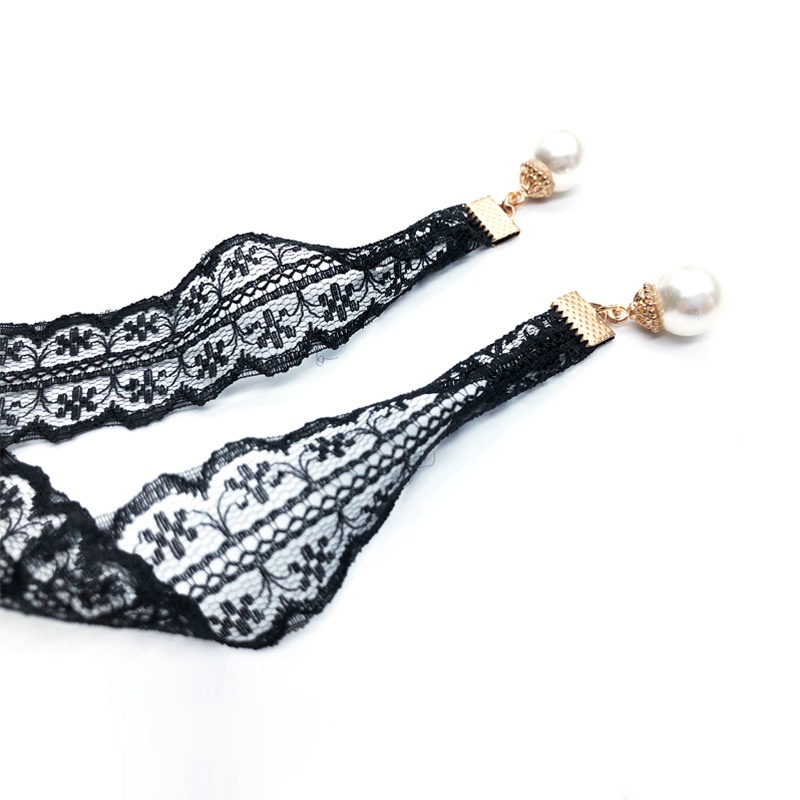 Thắt Lưng Nơ Ren Đính Ngọc Trai Thời Trang Nhật Bản Cho Nữ