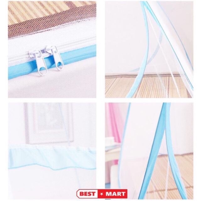 (Rẻ Vô Địch) Mùng Tự Bung - Màn Tự Bung Cao Cấp 1m2 1m6 1m8 2m2