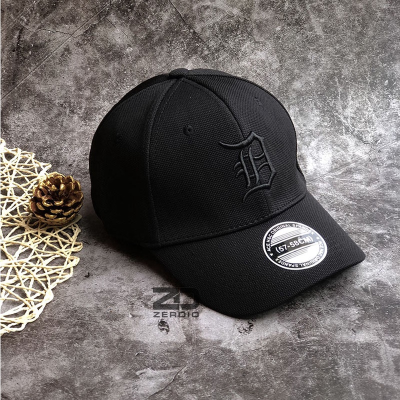 Mũ lưỡi trai bít đuôi không khóa màu đen đẹp cho nam và nữ, vải cotton co giãn cao cấp