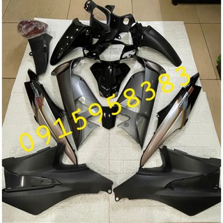 Bộ vỏ nhựa wave S100 đen xám kèm tem