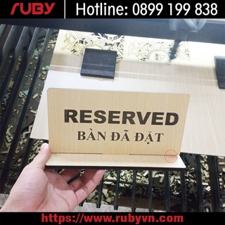 Bảng bàn đã đặt, bảng Reserved
