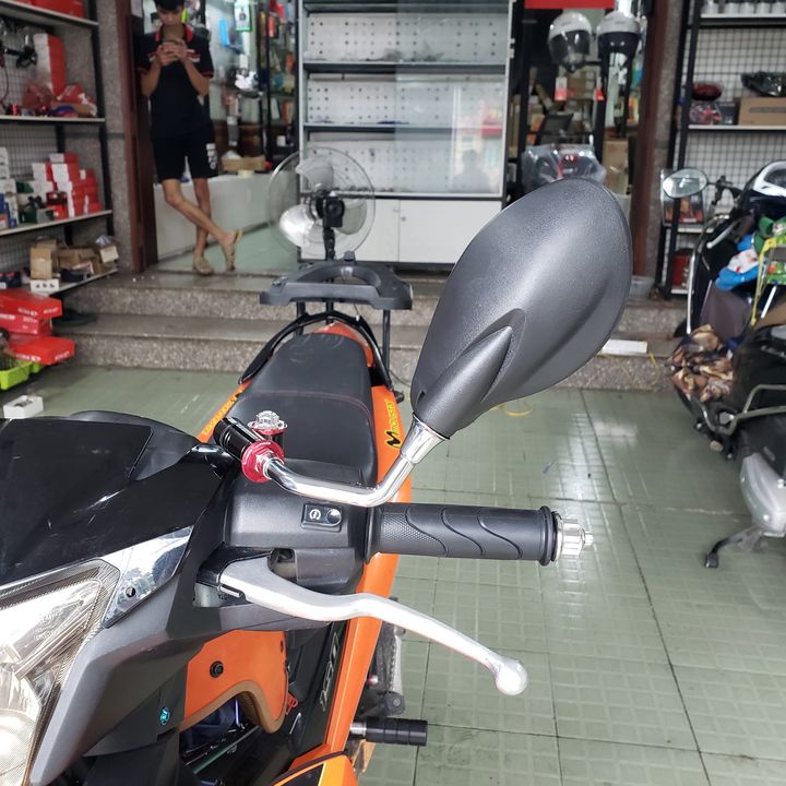 Gương xe máy thời trang H2C/CRG 1 cái trái kèm ốc salaya chân xoay 360 độ cao cấp cho Wave AB SH Winner Exciter Vario...