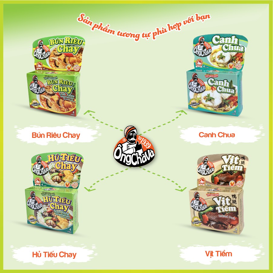 Viên Gia Vị Súp Chay Ông Chà Và - Lốc 12 hộp x 75g