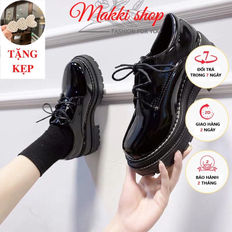 Boot nữ cổ thấp tăng chiều cao, giày boot nữ đế cao da bóng thời trang cao cấp giá rẻ MAKKI SHOP TD423