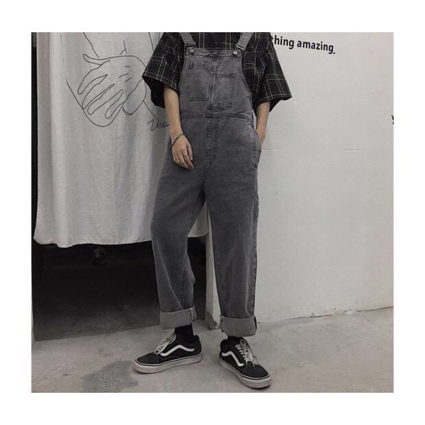 [HÀNG ORDER] Quần Yếm Grey Scale Unisex style Hàn Quốc CÓ HÌNH THẬT | WebRaoVat - webraovat.net.vn