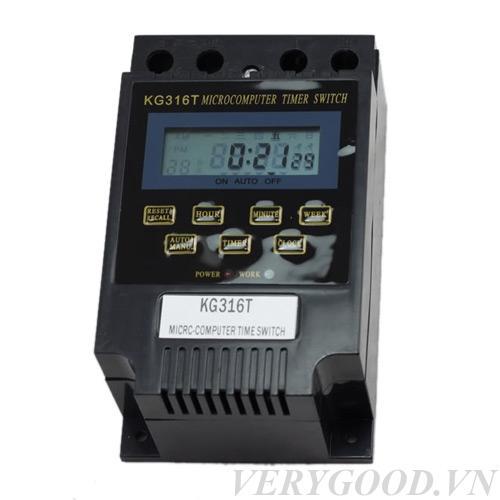 Công tắc hẹn giờ kg316t công suất 25a/220v - pin rời