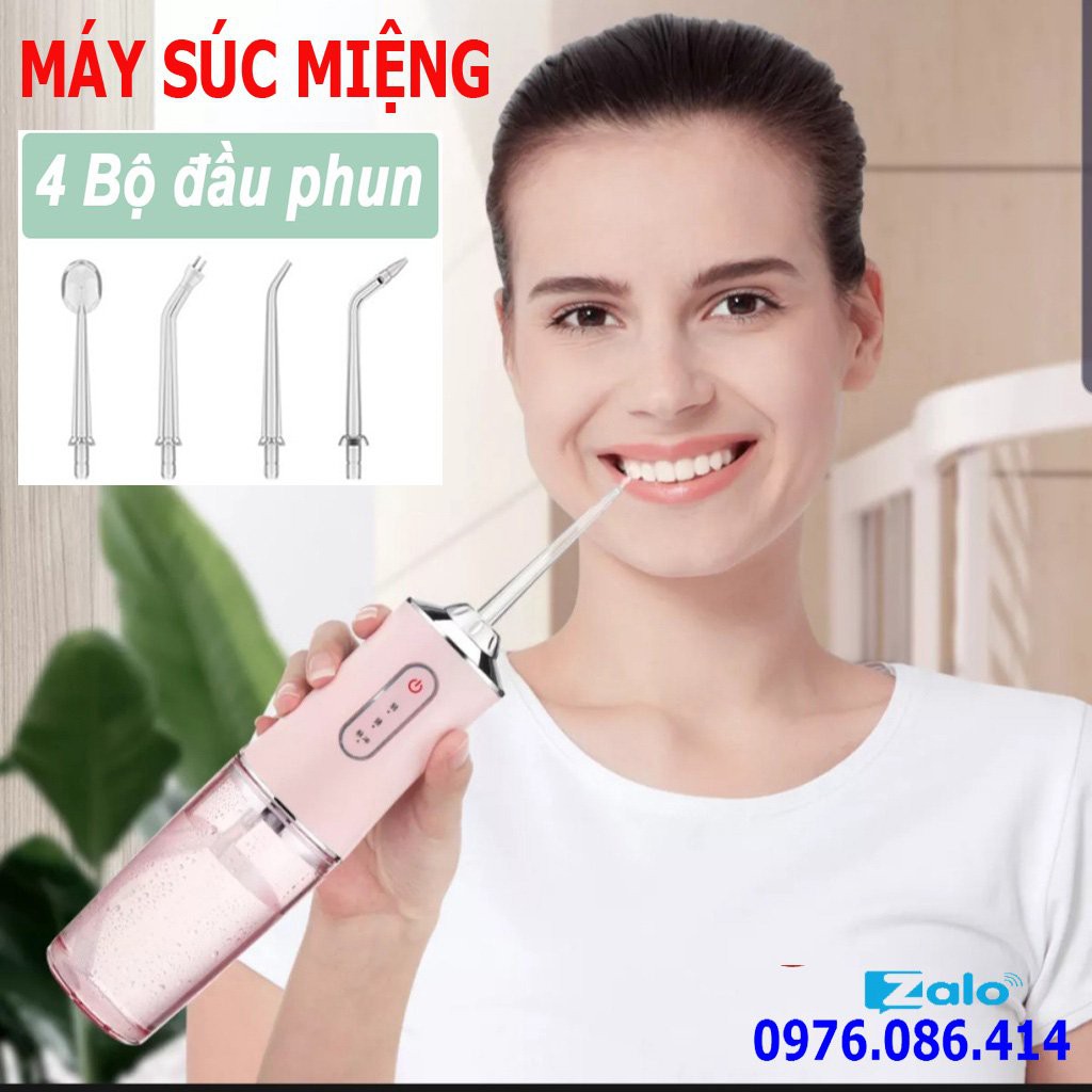 Tăm nước, Máy Tăm Nước Cầm Tay,Tăm Nước Vệ Sinh Răng Miệng Oral irrigator - Sạc USB, Chống Nước, Công nghệ Châu Âu