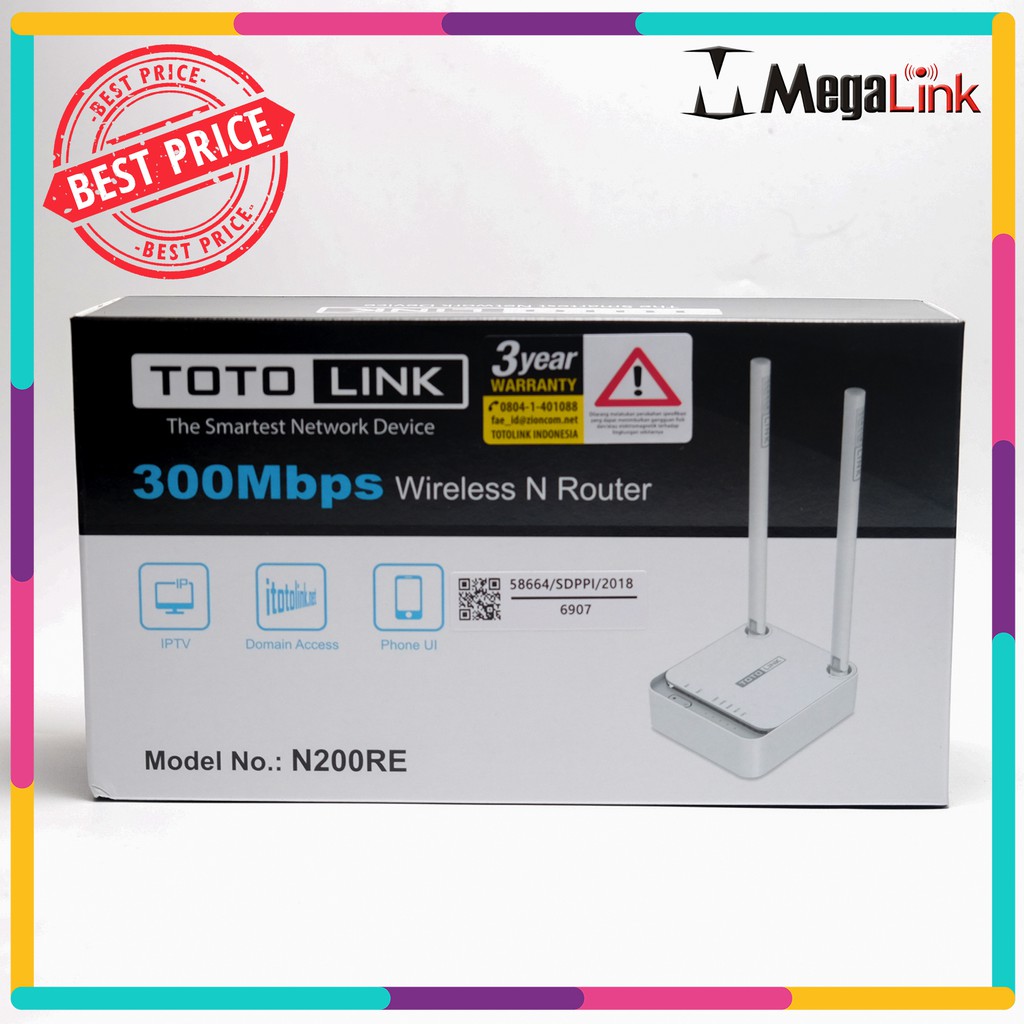 Bộ Phát Sóng Wifi Totolink Mini N200Re V.4 300mbps