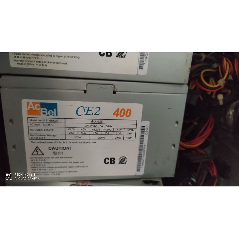 Nguồn máy tính AcBel CE2 400W công suất thật zin