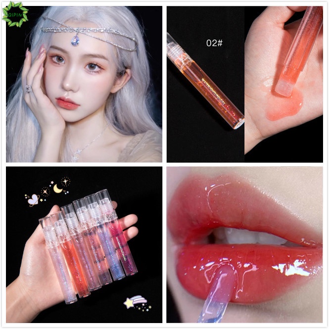 Cod Qipin 6 Colors Moisturizing Pearl Mirror Lip Glaze Glass Long-Lasting Lipstick Makeup Tool