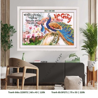 Tranh thêu chữ thập vợ chồng 223072 (60 x 43 cm)