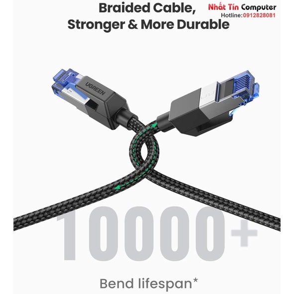 Dây Cáp Mạng Ethernet Cat8 Dài 1m 1,5m 2m 3m 5m  Ugreen 80429 80430 80431 80432 80433- chính hãng