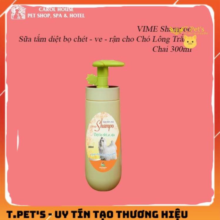 Sữa tắm cho chó LÔNG TRẮNG Vime Shampo - chai 300ml
