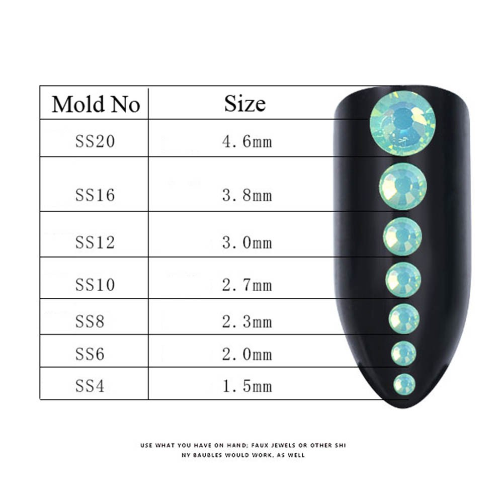 Gói hạt đá Opal 3D nhiều màu sắc trang trí móng nghệ thuật