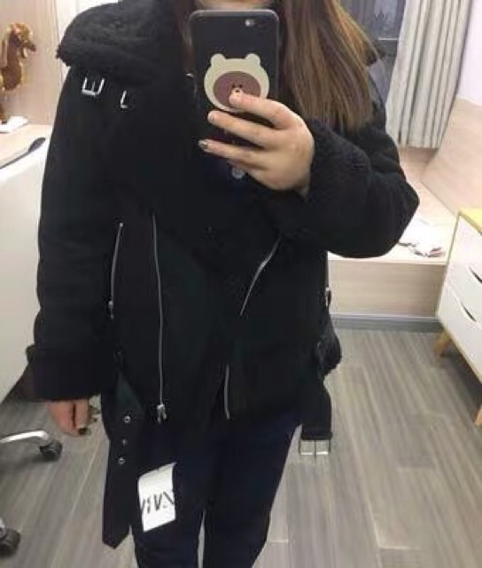 (Săxn nâu XS) Áo da lộn zara xuất xịn (Ảnh thật cuối) | BigBuy360 - bigbuy360.vn