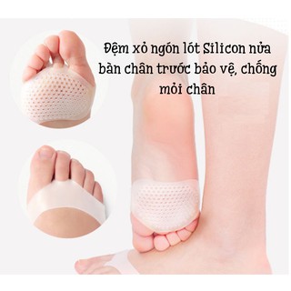 Bộ 2 miếng lót giày silicon êm chân loại xỏ ngón