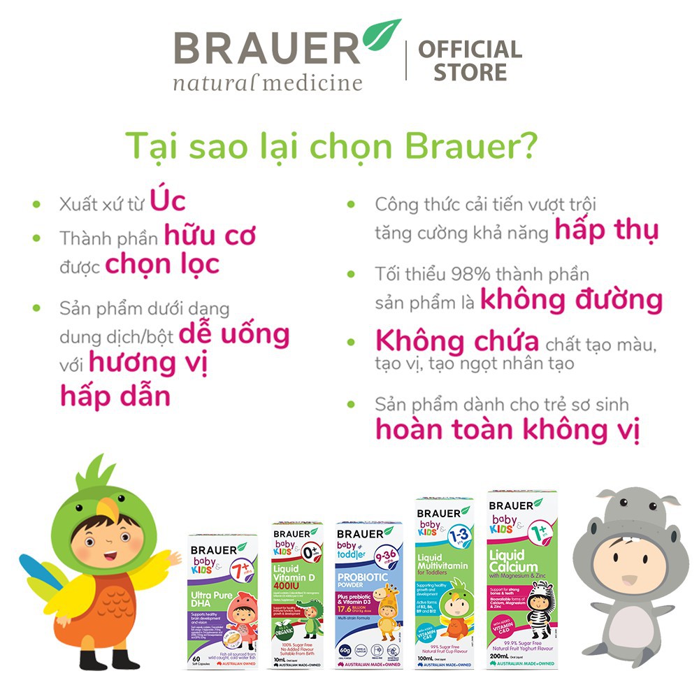 Vitamin Tổng Hợp Brauer Liquid MultiVitamin Date Tháng 9/2023